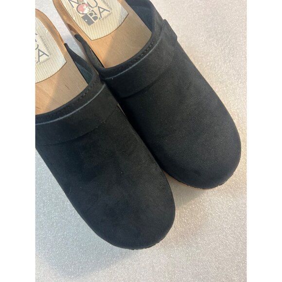 Maguba Swedish Clogs Stockholm Black Natural Suede Leather Shoes 38 US 8 8.5 - Picture 6 of 6